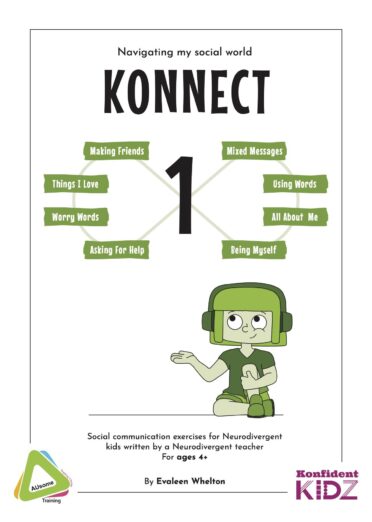 Konnect 1 neuro-affirming social skills book fro Autistic kids
